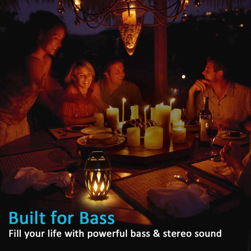Bluetooth LED Romantic Flame Light Speaker