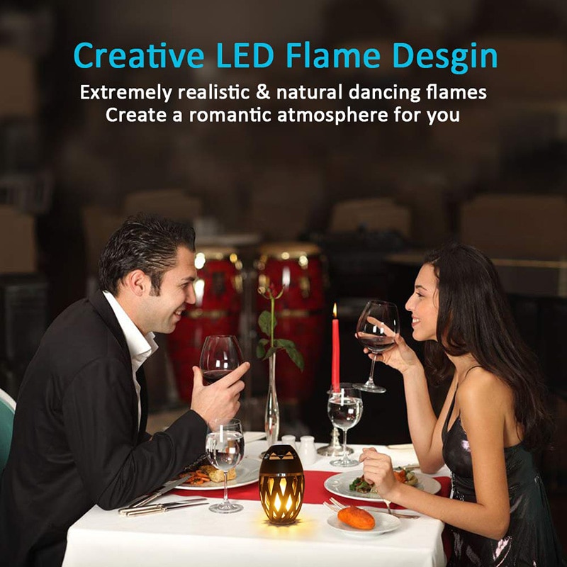 Bluetooth LED Romantic Flame Light Speaker
