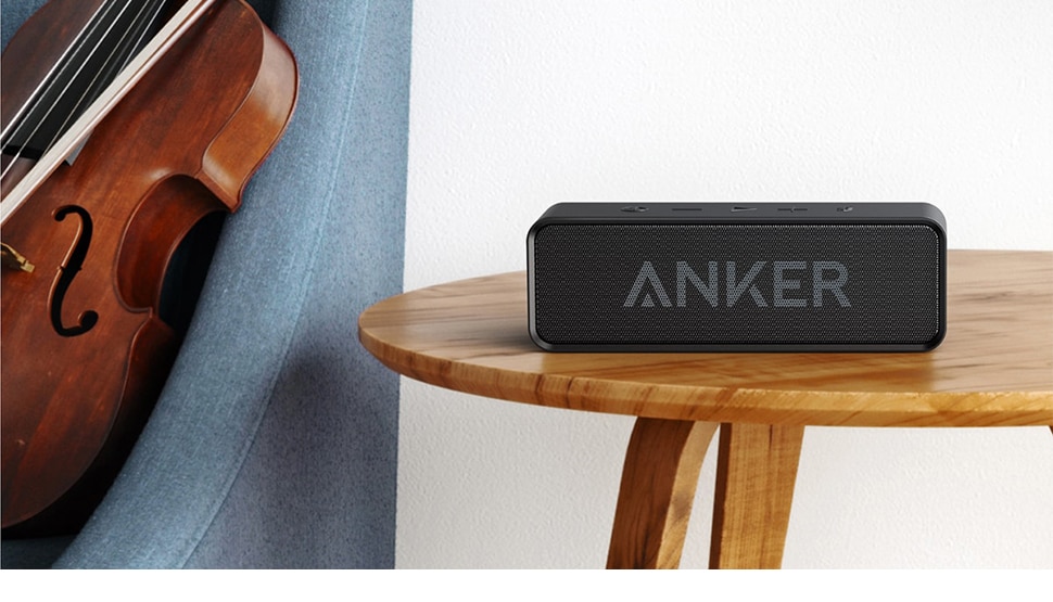 Anker Soundcore Portable Wireless Bluetooth Speaker with Dual-Driver Rich Bass 24h Playtime 66 ft Bluetooth Range & Built-in Mic