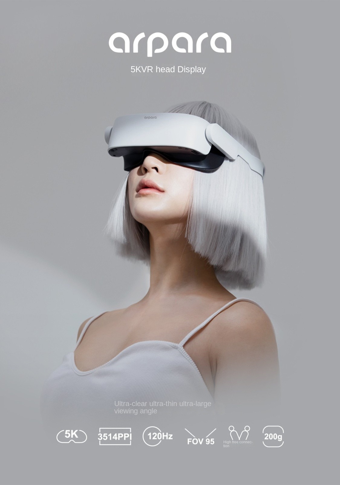 Arpara 5K VR Headset 3D VR Glasses Conntect PC Or Smart Phone VR Helmet Lite Version VR Glasses Newest 2022