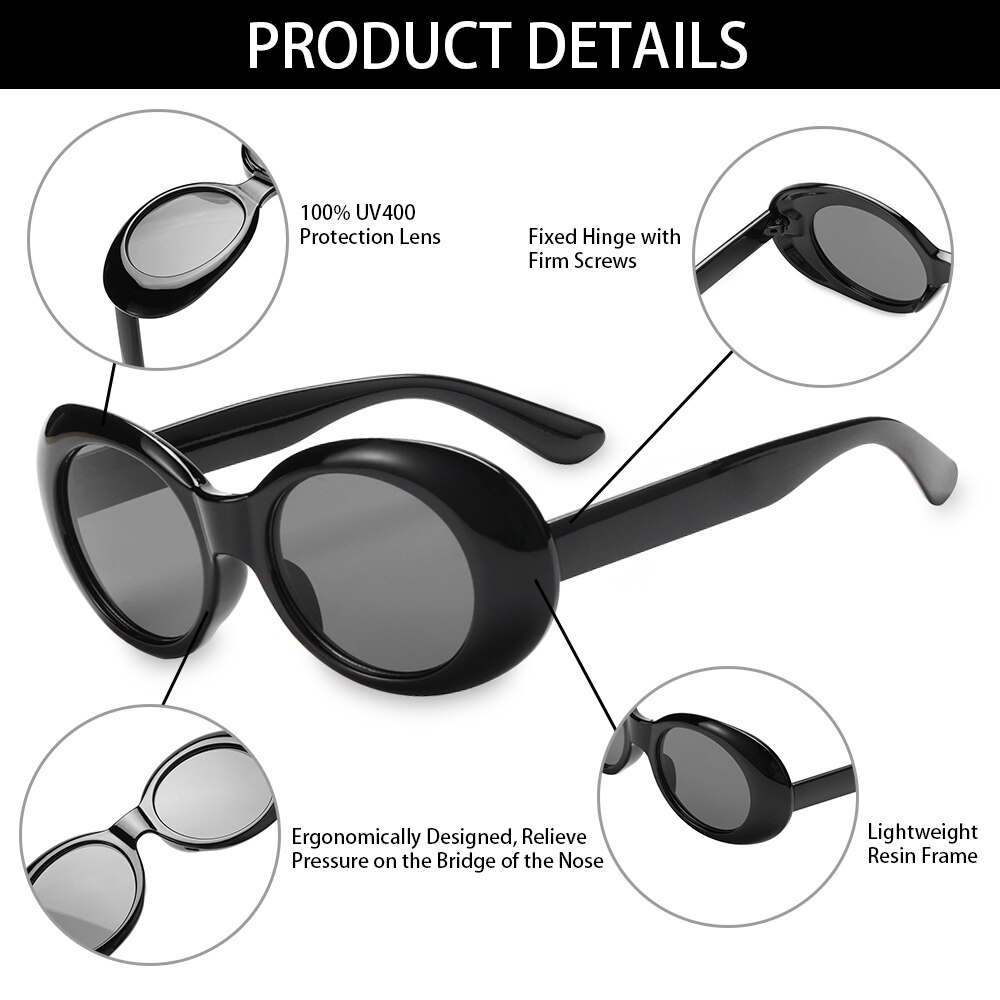 2021 Retro Oval Sunglasses Anti-Reflective Trendy Fashion Women Sunglasses Vintage Sun Glasses UV 400 Protection Eyewear Goggles