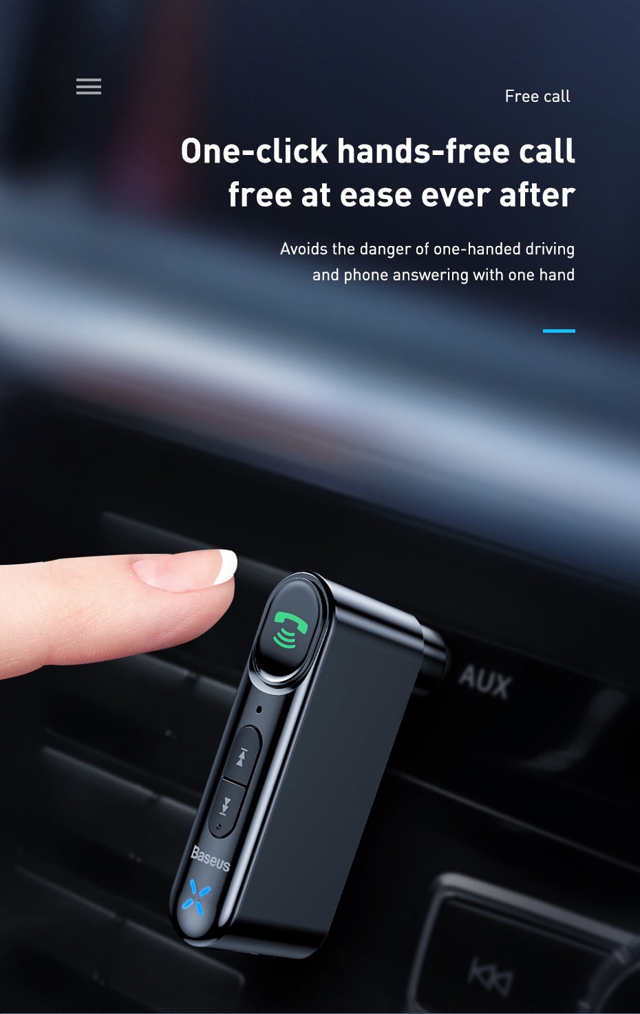 Bluetooth 5.0 Car Adapter with AUX