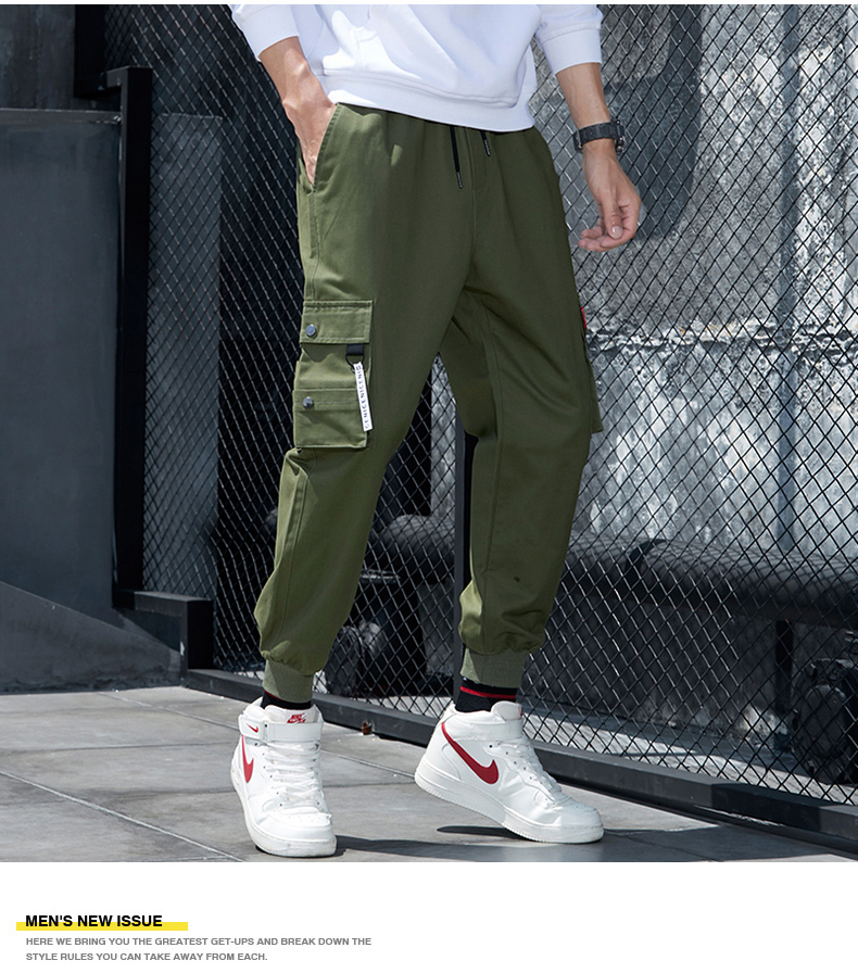 Fashionable Streetwear Multi-Pocket Pants