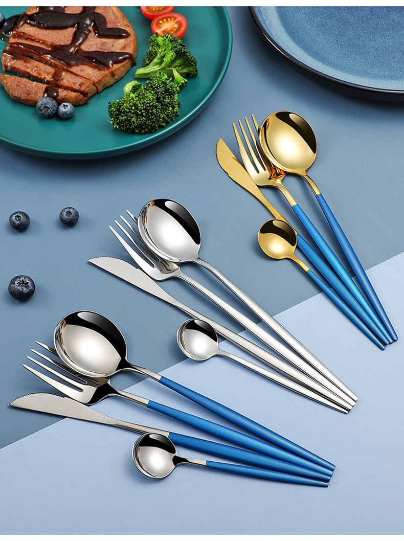 🔹Two Tone Design 4 Pcs Cutlery Set