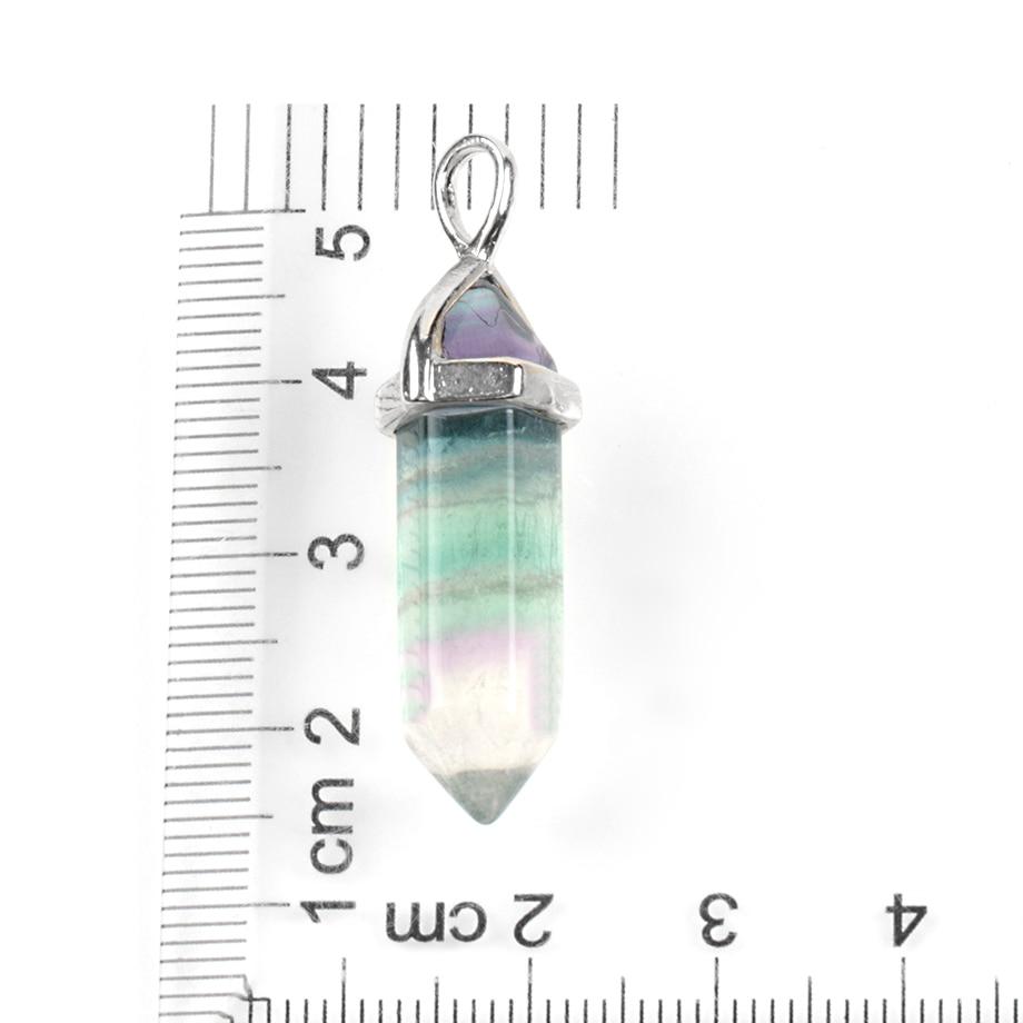 Unisex Colorful Fluorite Quartz Necklace
